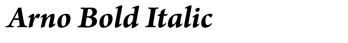Arno Bold Italic